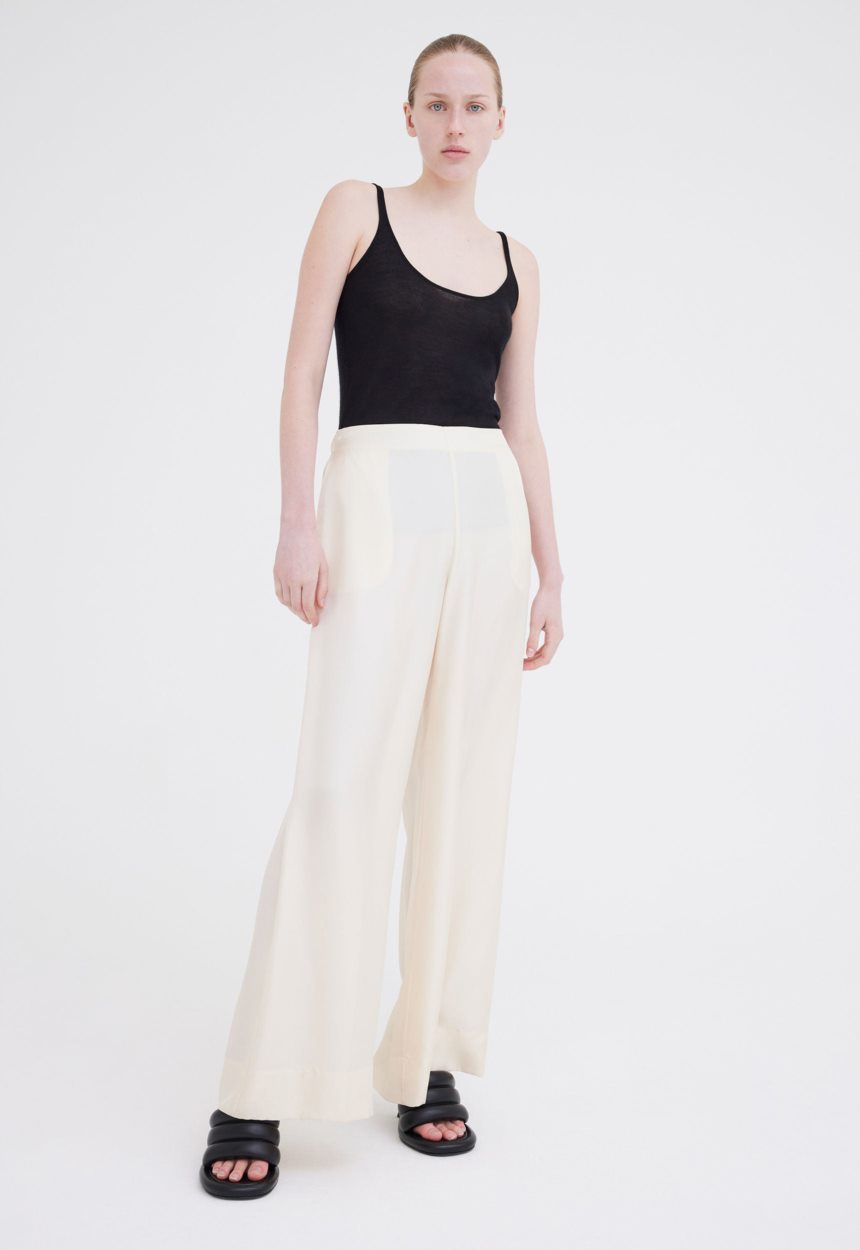 Jac + Jack Seta Silk Pant - Cloth Cream